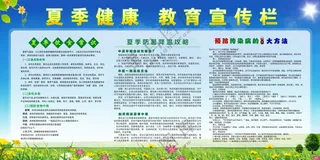 夏季健康展板海报