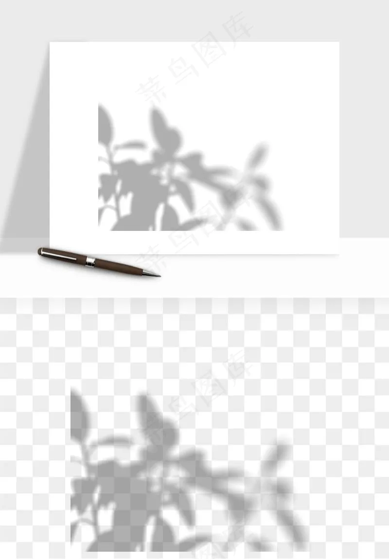 阴影植物窗户投影免抠元素