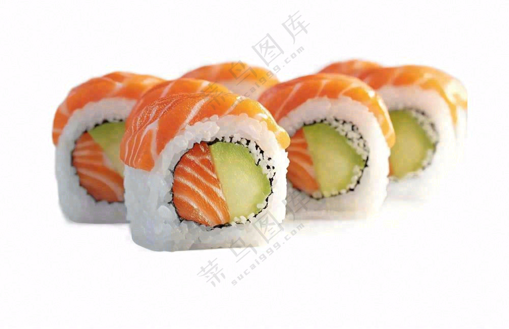 寿司三文鱼食物摄影图免抠