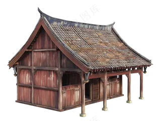 png免抠古代木构临时建筑