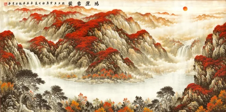 鸿运当头喷绘原图