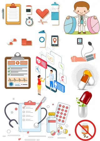 医疗健康体检问诊医护元素大合集