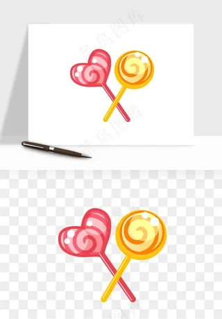 棒棒糖圈圈糖png免抠