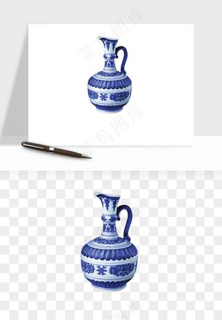 青花瓷陶瓷png免抠
