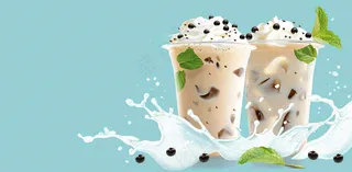 夏日饮品饮料清凉背景