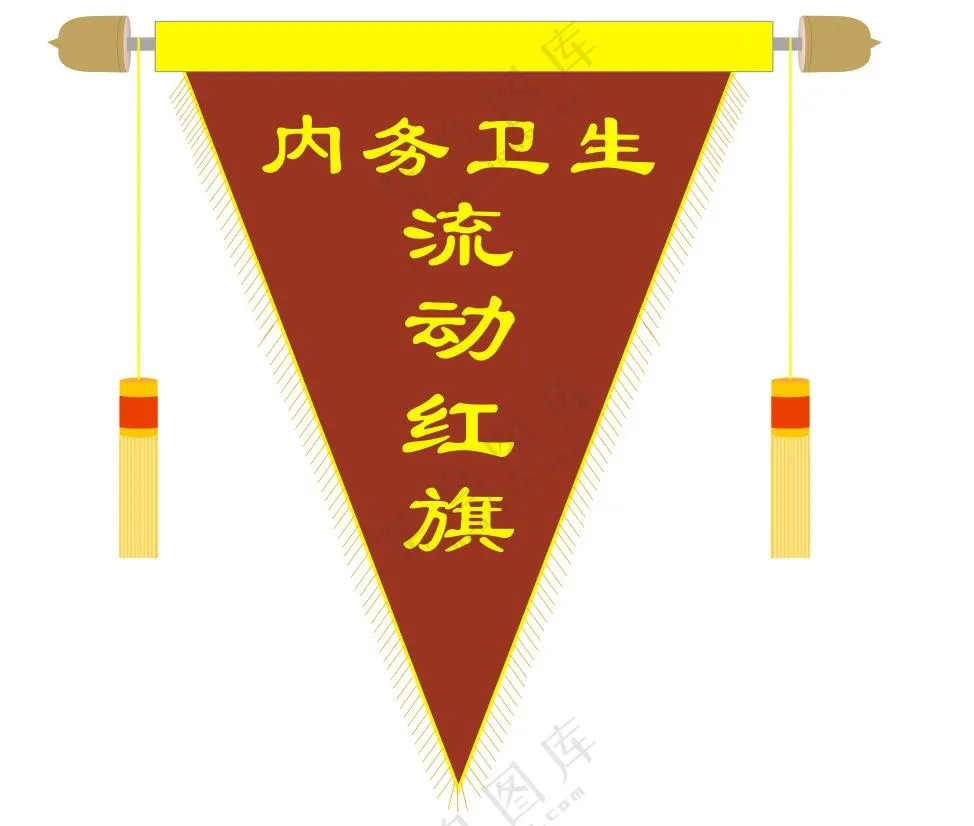 三角旗模板 010 