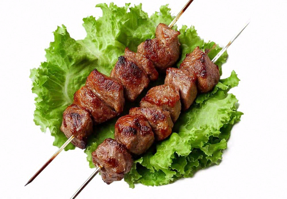 烤肉烤串牛羊肉食物摄影图免抠