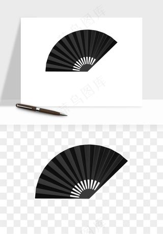 古风扇子元素png免抠