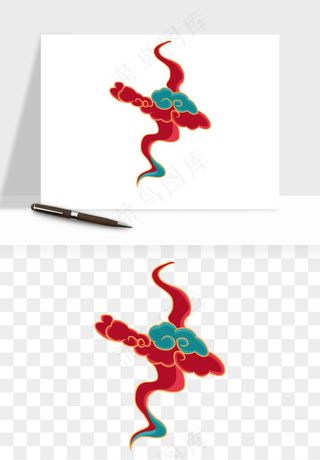 国潮敦煌云纹祥云云彩png免抠