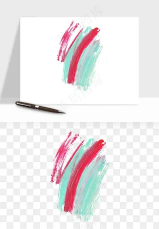 水彩泼墨涂鸦墨迹元素png免抠