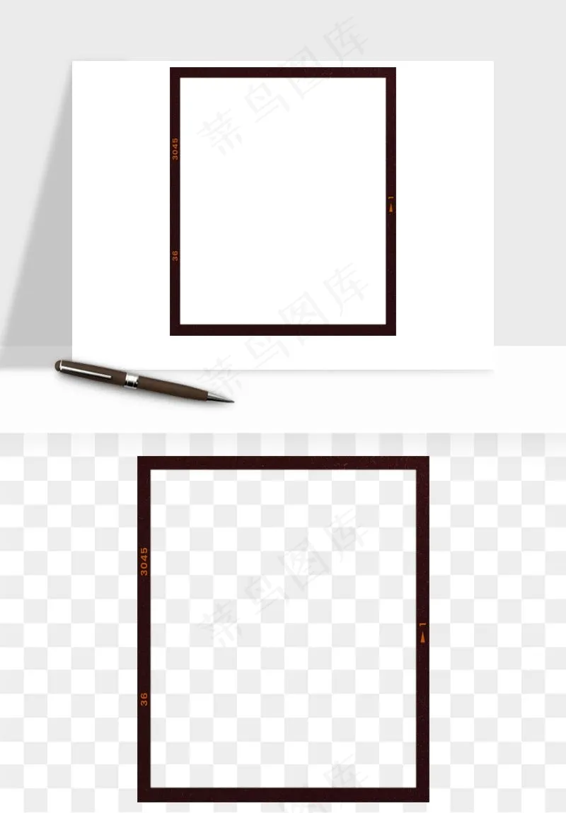 电影黑胶胶片元素png免抠