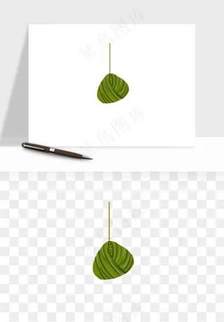 国潮粽子手绘肉粽png免抠