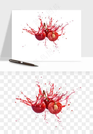 樱桃车厘子水果png免抠