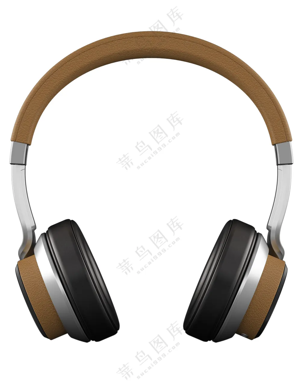 暖黄色头戴式耳机样机