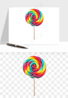 棒棒糖圈圈糖png免抠