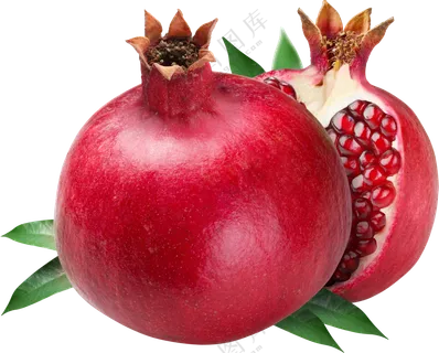 红石榴水果png元素 