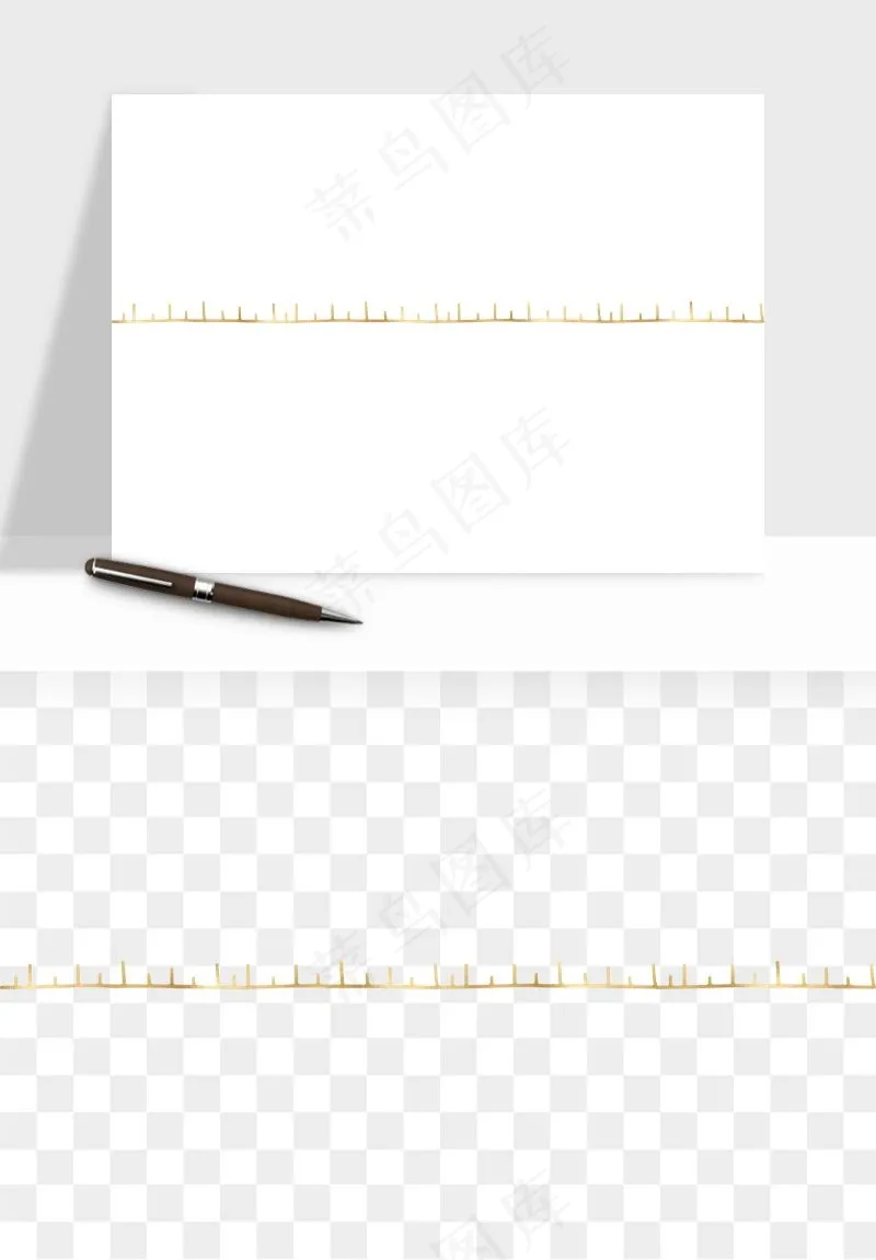 金色植物花环边框png免抠