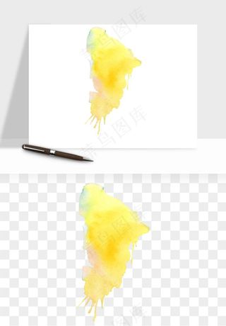 水彩泼墨涂鸦墨迹元素png免抠