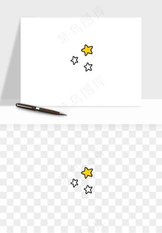 卡通小星星五角星闪光png免抠