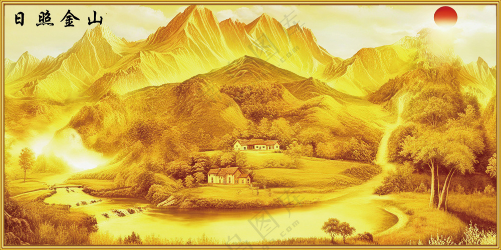 日照金山装饰画