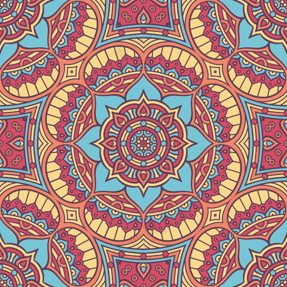 复古花纹背景图