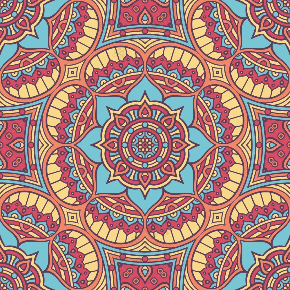 复古花纹背景图