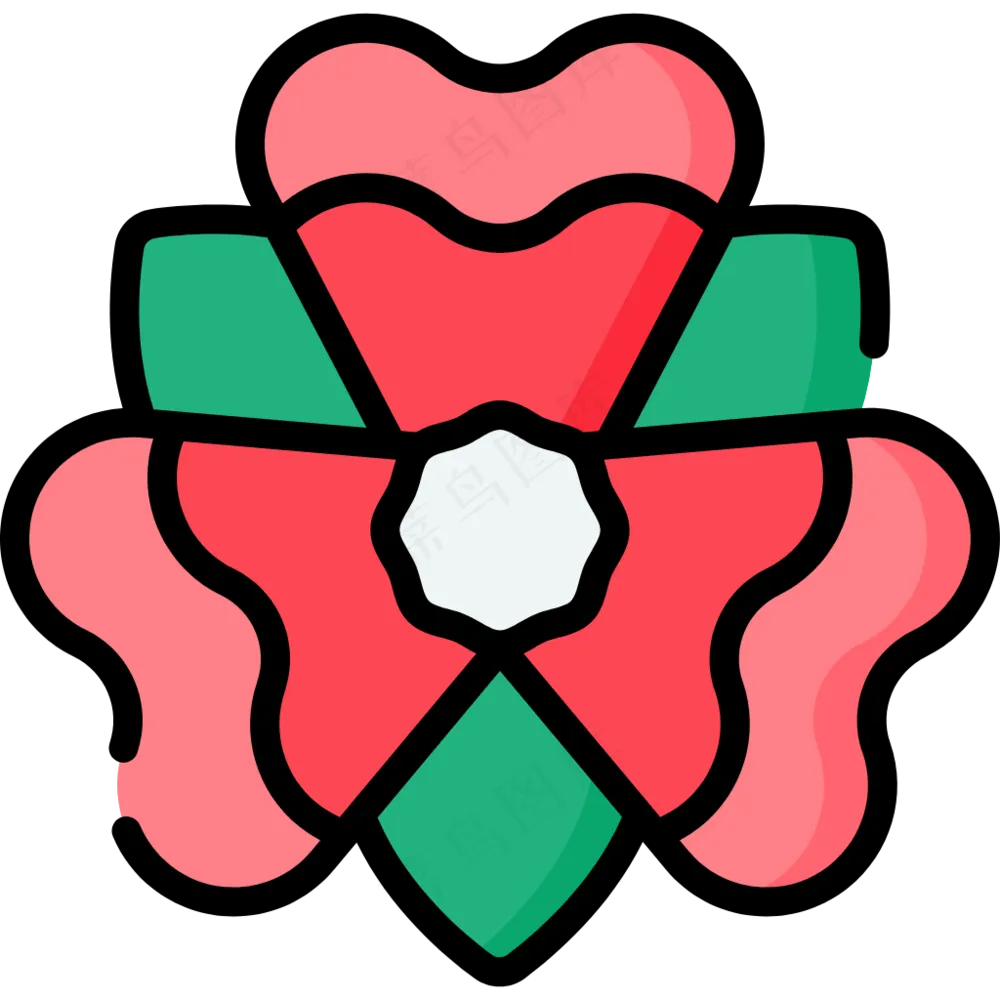 甜豌豆花 线性彩色花卉图标 sweet pea icon