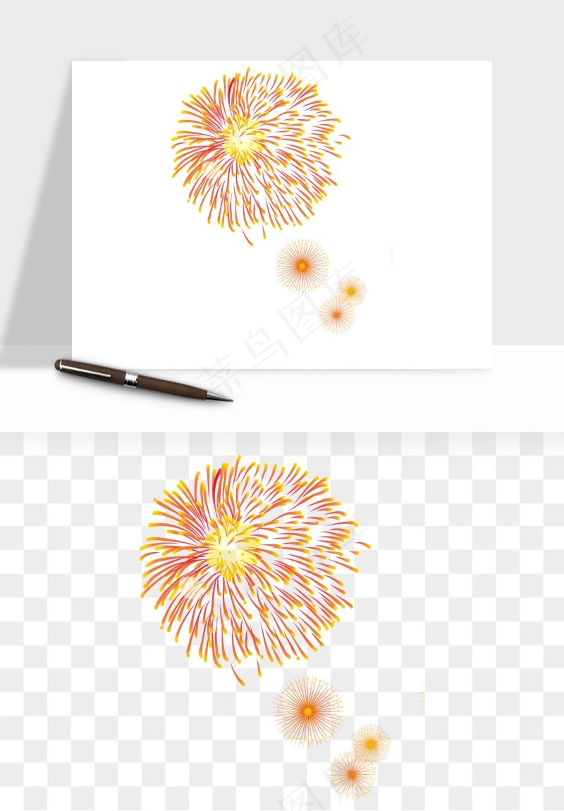 卡通烟花烟火礼花png免抠