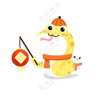 蛇年IP形象插画2025新春贺岁吉祥物蛇宝宝PSD分层图-19