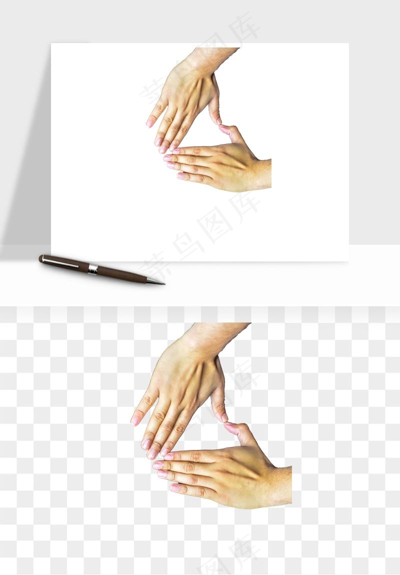 手势手部动作手指png免抠