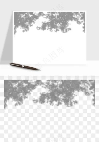 阴影植物窗户投影免抠元素