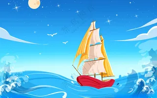 航海日插画航海日插画航海插画海报