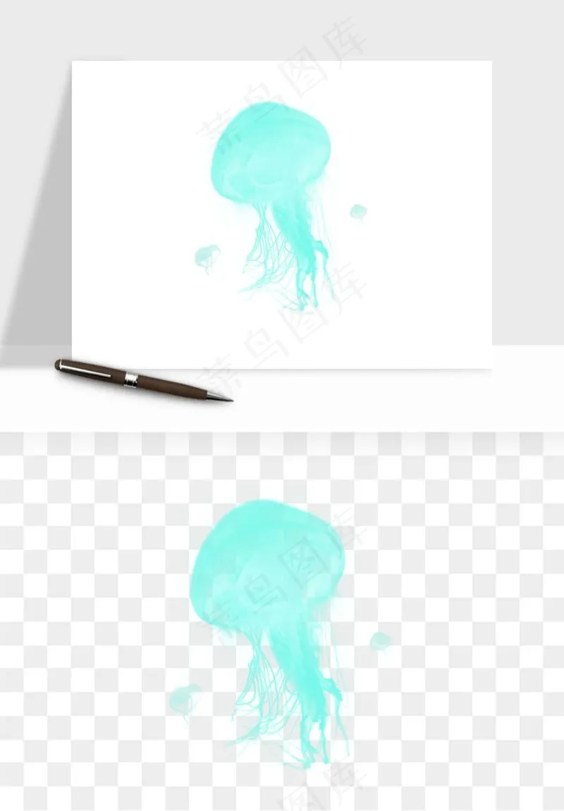 水母章鱼海底生物png免抠图