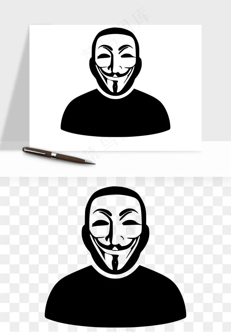 卡通小偷黑客png免抠