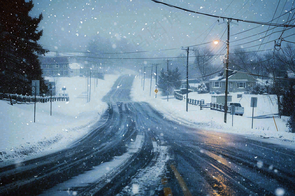暴雪预警通知公告背景