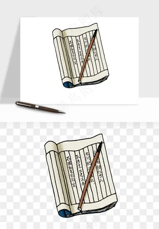 笔墨纸砚文房四宝png免抠