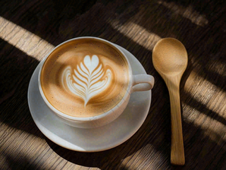 咖啡拿铁下午茶饮品摄影图