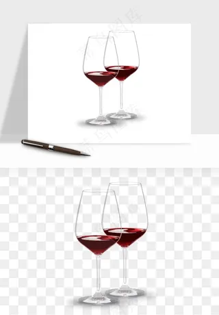 红酒玻璃酒杯png免抠