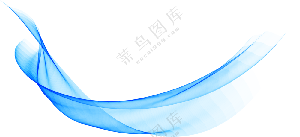 蓝色波形曲线元素PNG免抠图片素材
