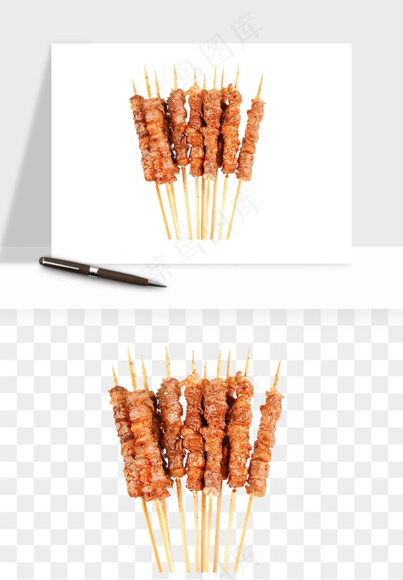 实物烧烤烤肉美食png免抠