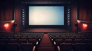 豪华电影院观影厅场景摄影图