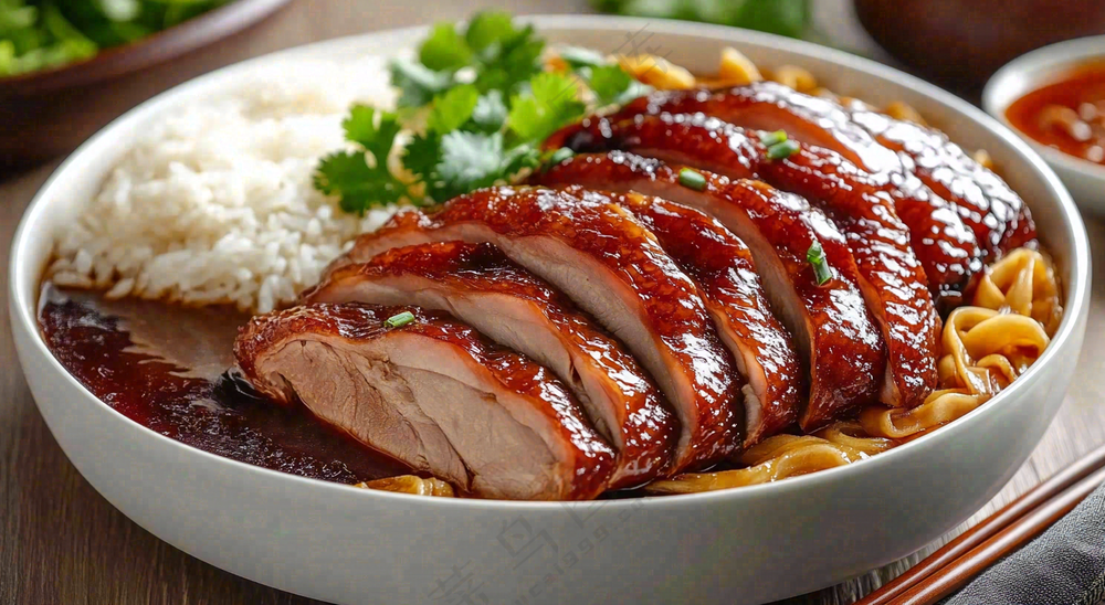 美味烧鹅广式美食摄影图