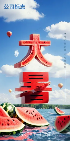 大暑节气海报