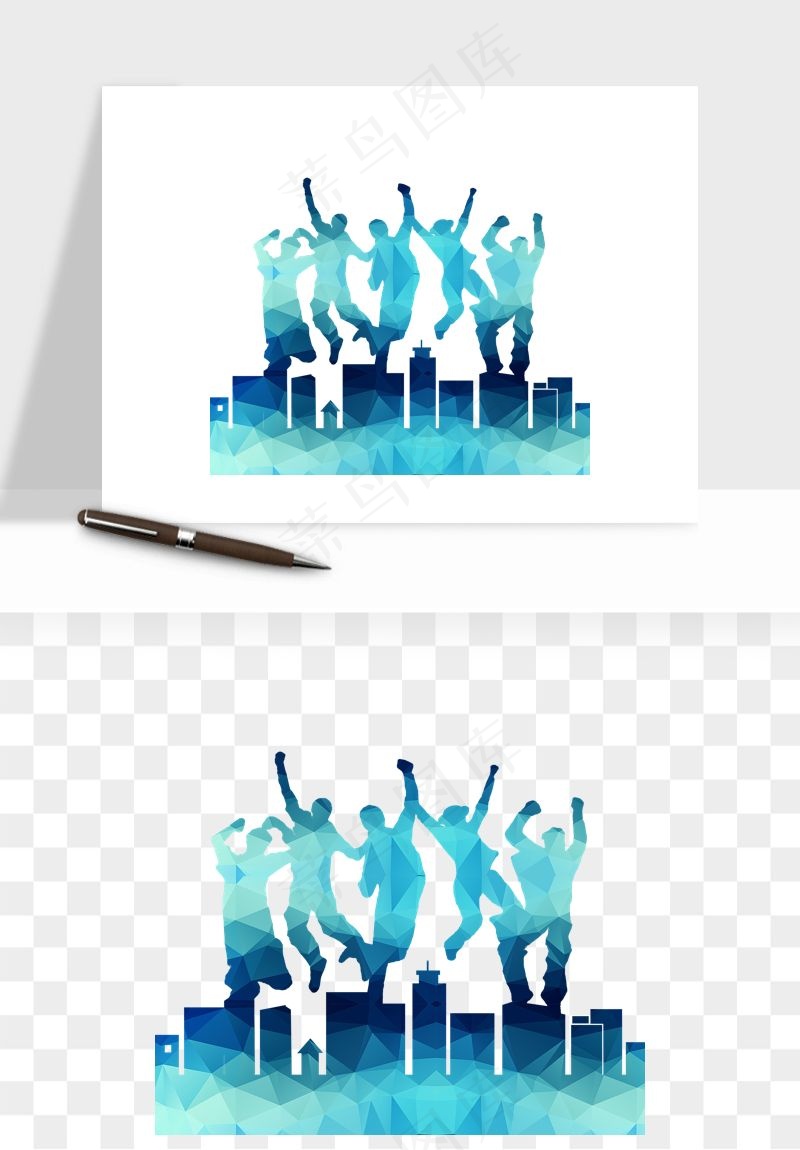 毕业季同学青春人物剪影png免抠