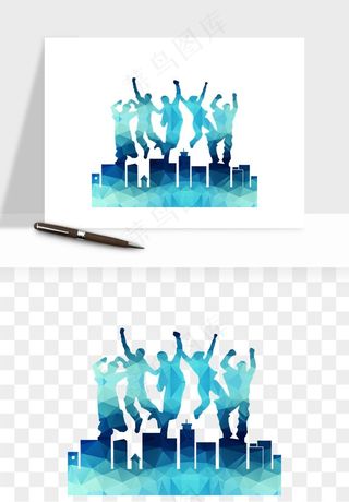 毕业季同学青春人物剪影png免抠