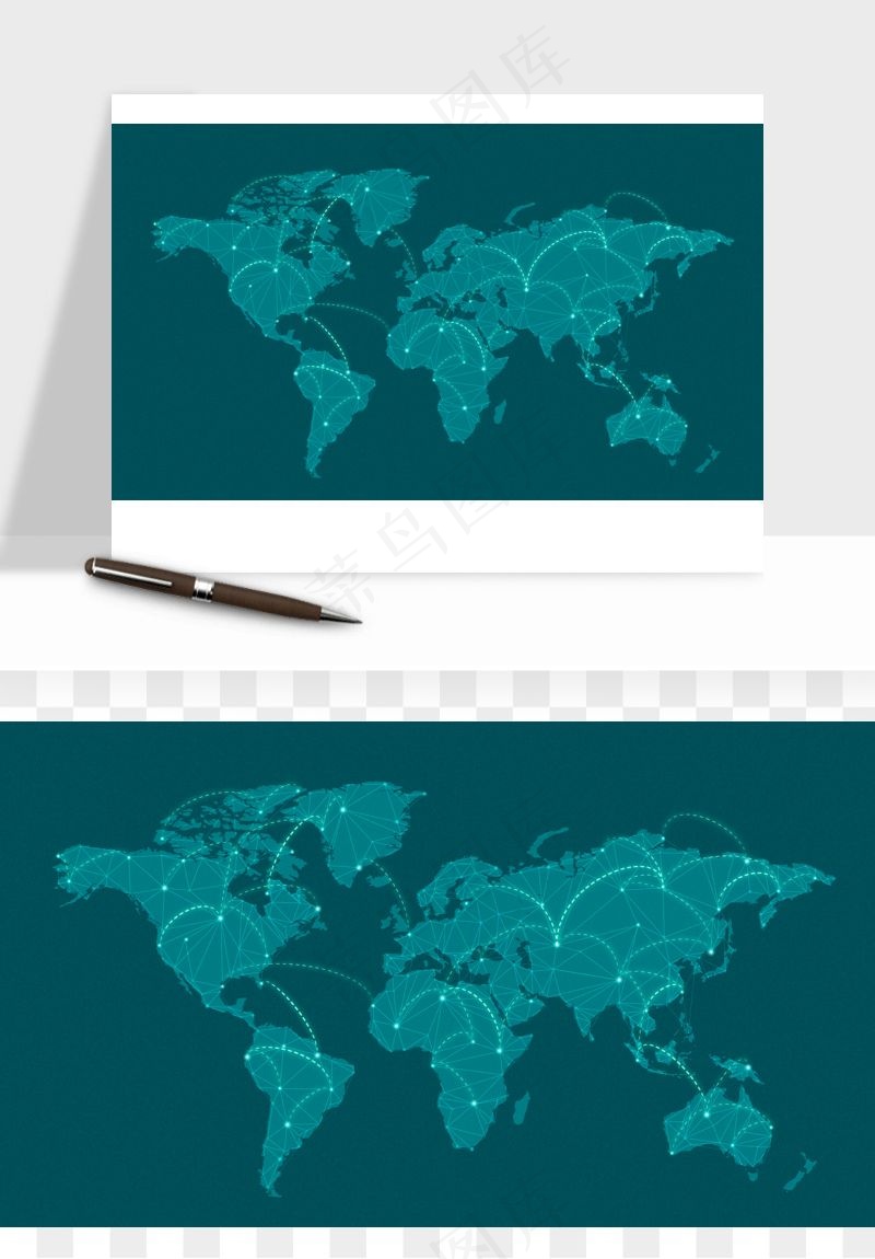 世界地图矢量png免抠