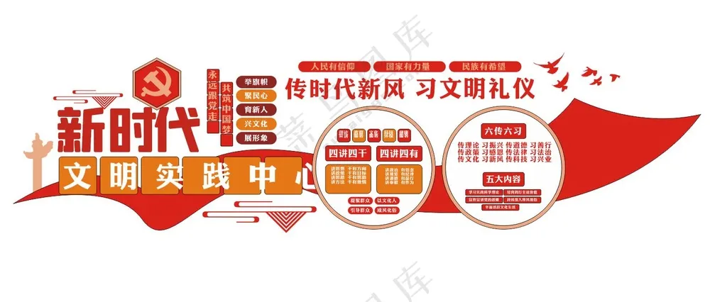 新时代党建文化墙