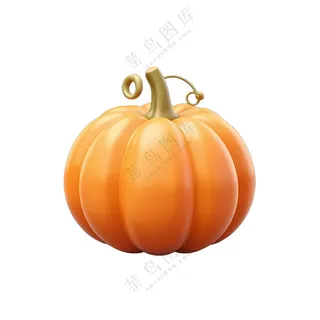 橙黄色南瓜形体美满