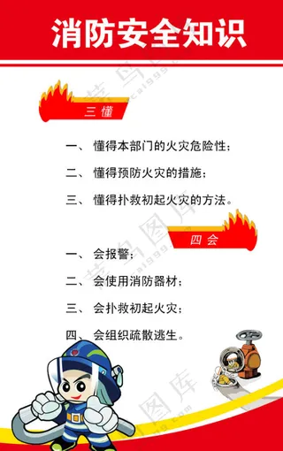 消防安全知识三懂四会