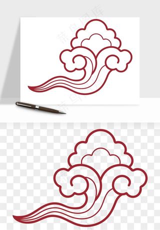 国潮祥云矢量png免抠